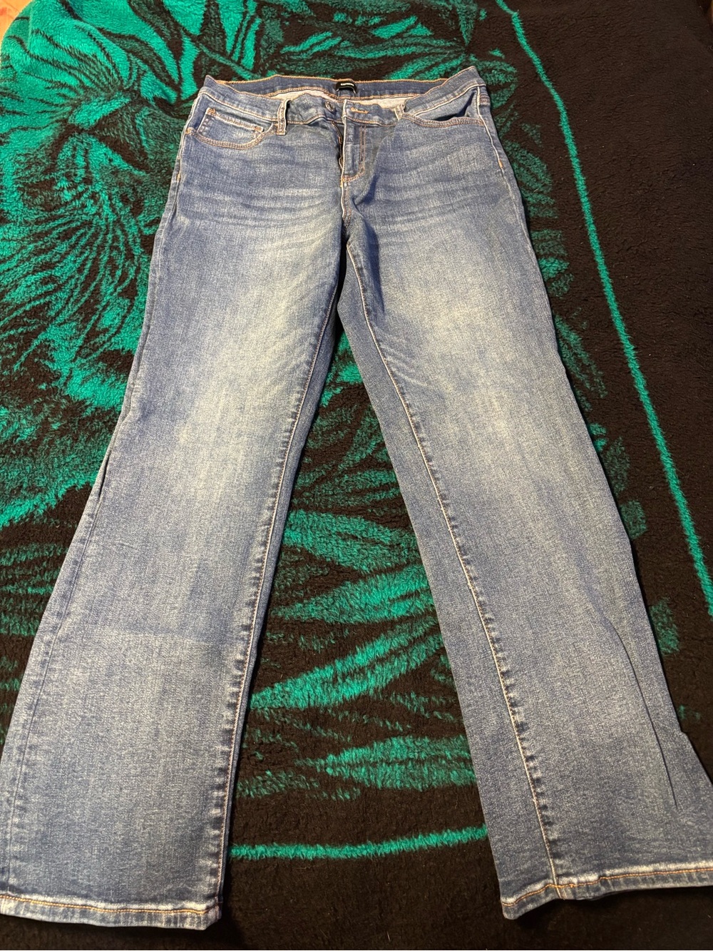 Express Light Blue Wide Leg Jeans for Women